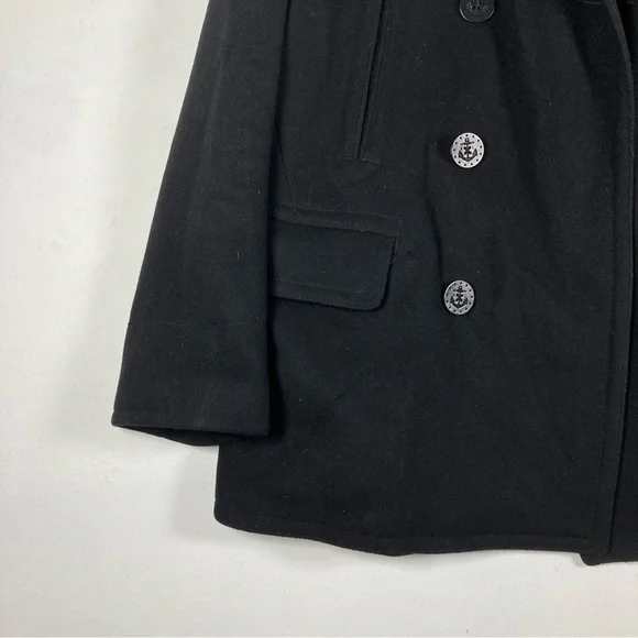 Polo by Ralph Lauren Classic Black Pea Coat Double Breasted XL - Picture 7 of 16